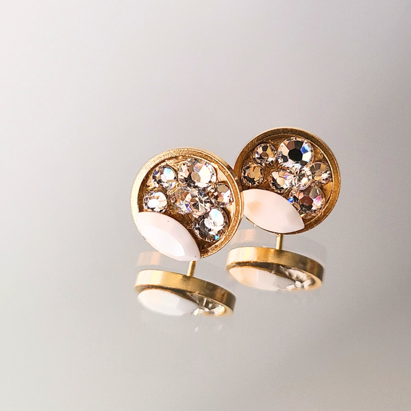 Staci Stud "Snow Crystal" Earrings