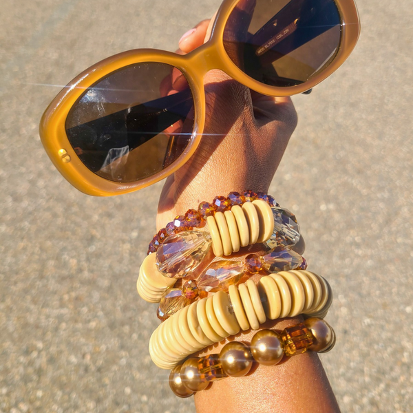 Maxi "Amber Khaki" Bracelet Stack