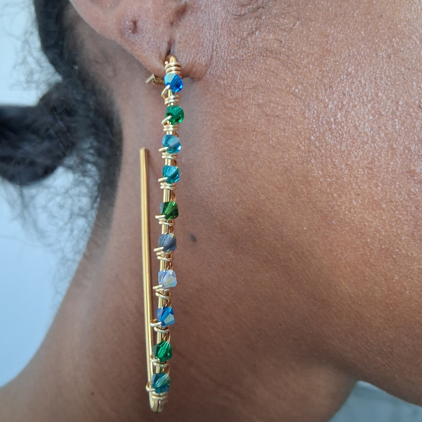 Tammi Earrings | Blue & Green Multi