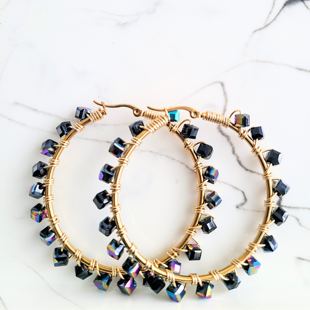 Jessi Hoops | Black Oil Slick