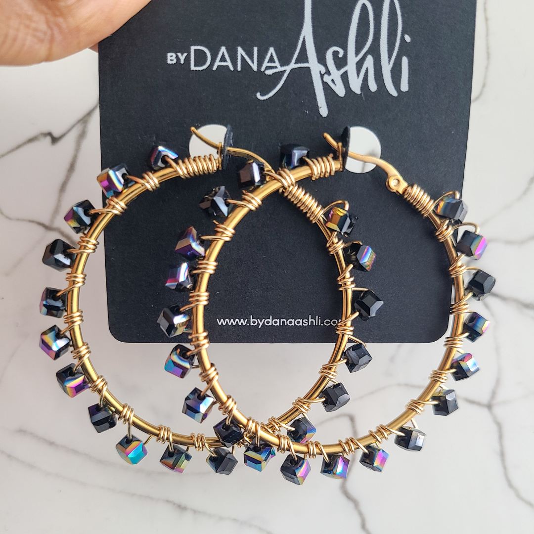 Jessi Hoops | Black Oil Slick