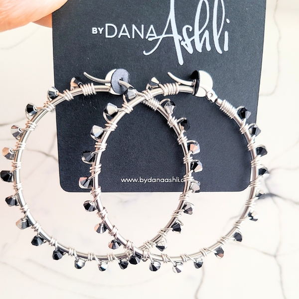 Jodi "Black & Silver" Hoops