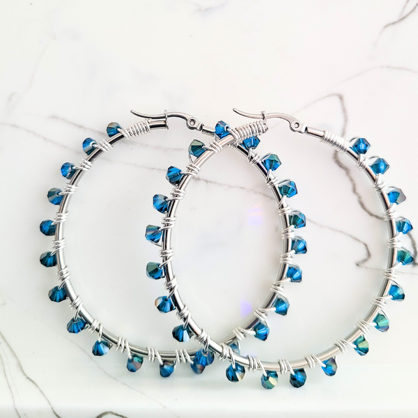 Jodi "Cobalt Blue AB" Hoops