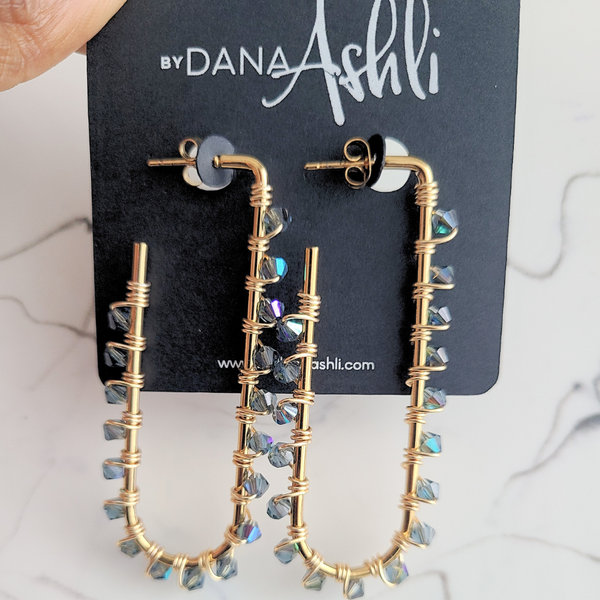 Elli "Light Navy AB" Earrings