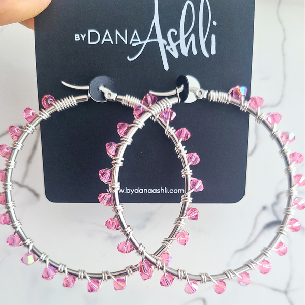 Jodi "Light Pink AB" Hoops