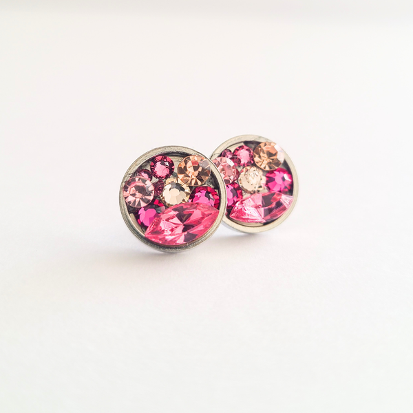 Staci Stud "Pink Multi" Earrings