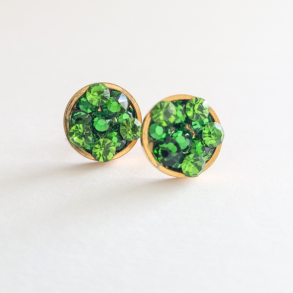 Staci Stud "Green" Earrings