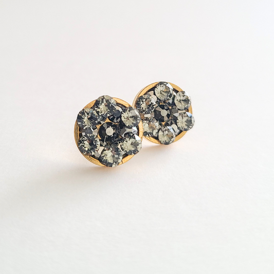 Staci Stud "Gunmetal" Earrings