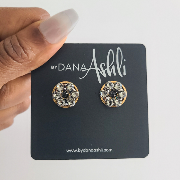 Staci Stud "Gunmetal" Earrings