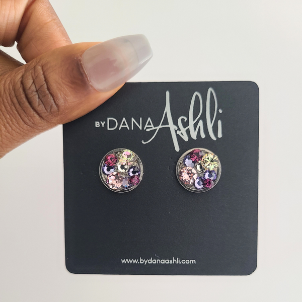 Staci Stud "Purple" Earrings