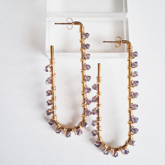 Elli Earrings | Amethyst AB