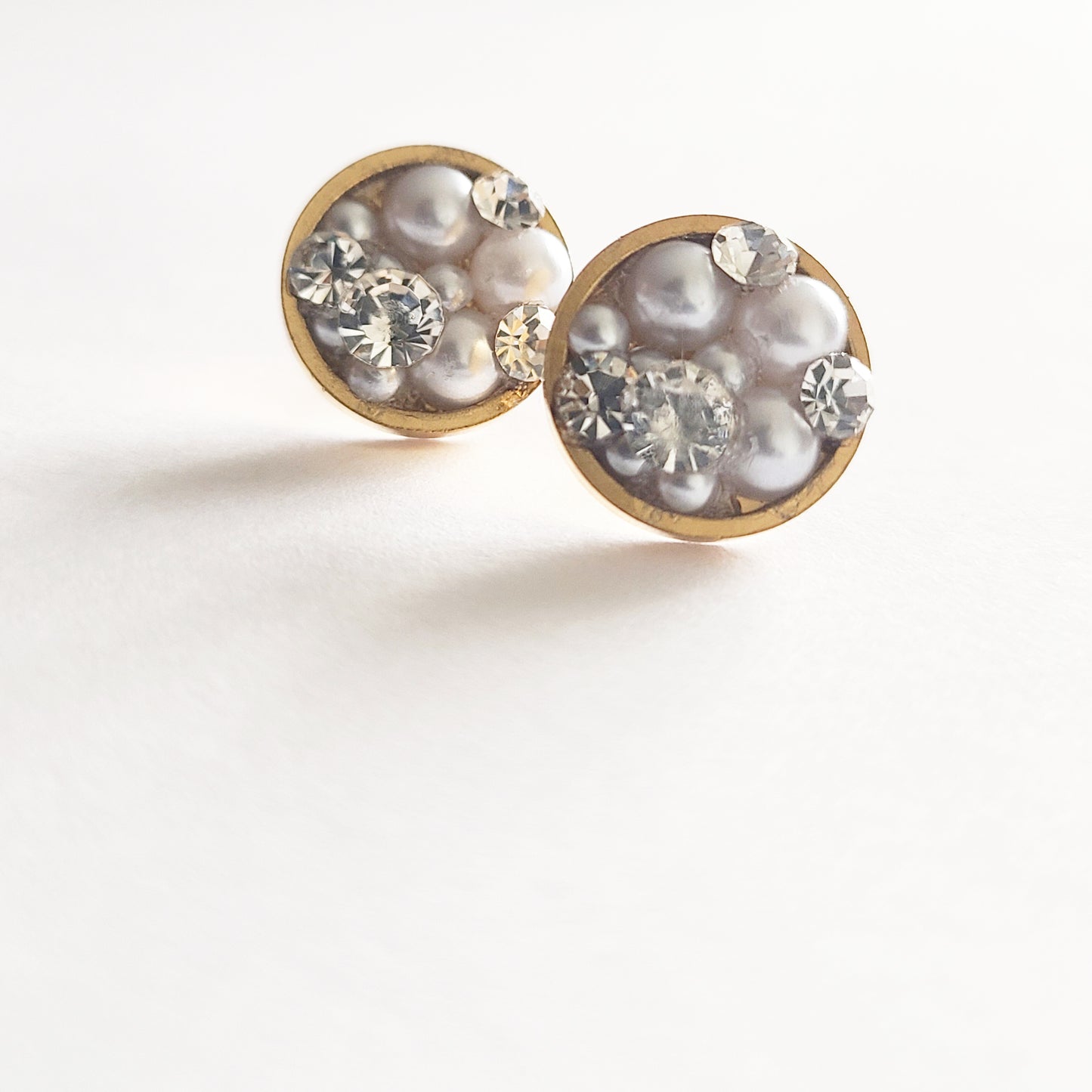 Staci Studs | Crystal Pearl