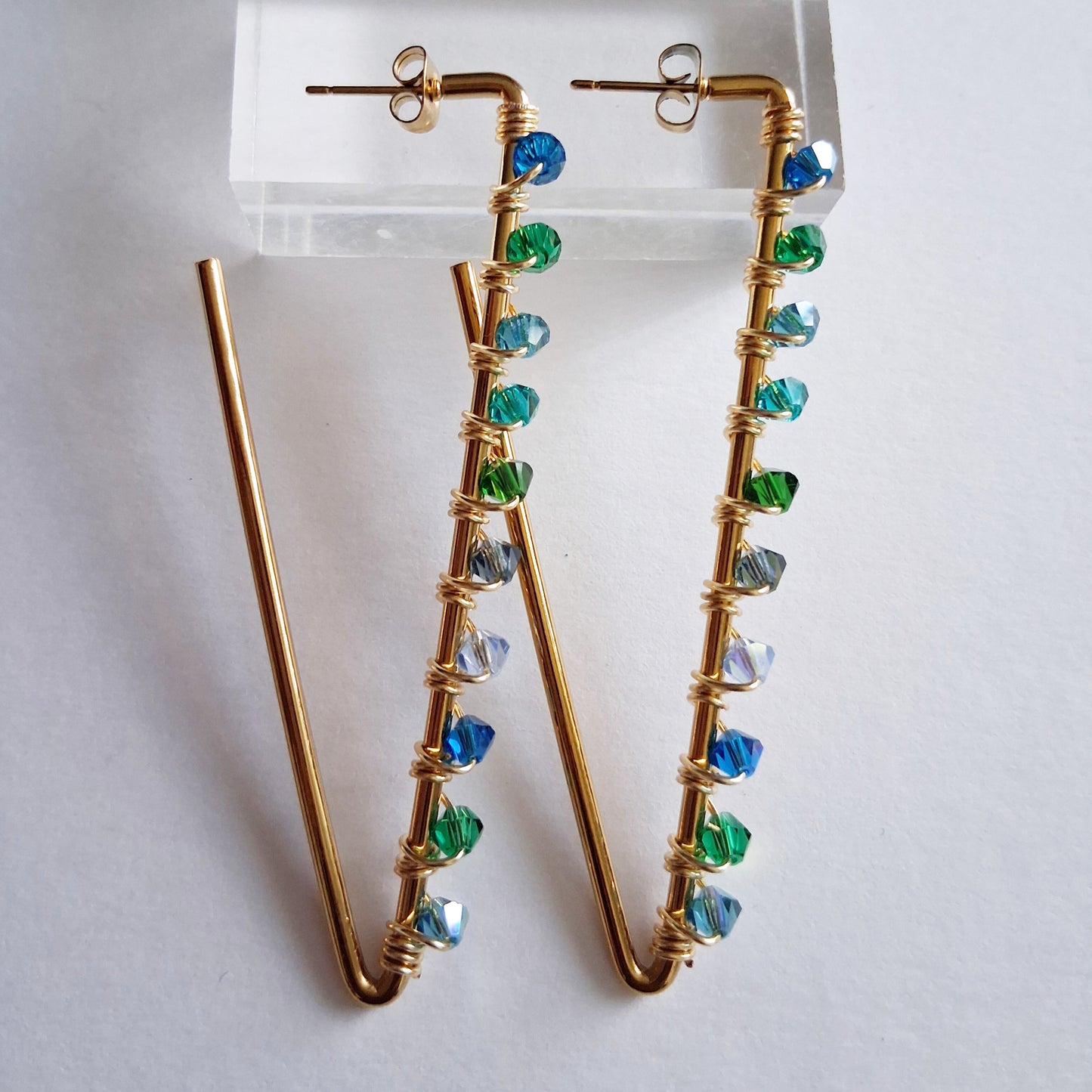 Tammi Earrings | Blue & Green Multi