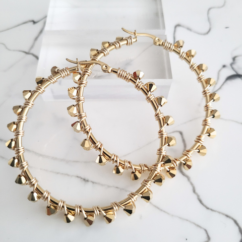 Jodi "Gold Metallic" Hoops