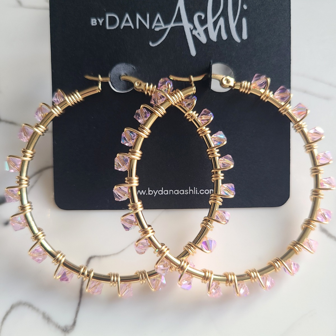 Jodi "Light Pink AB" Hoops
