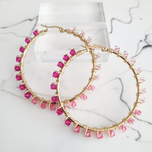 Jodi "Pink Ombre" Hoops