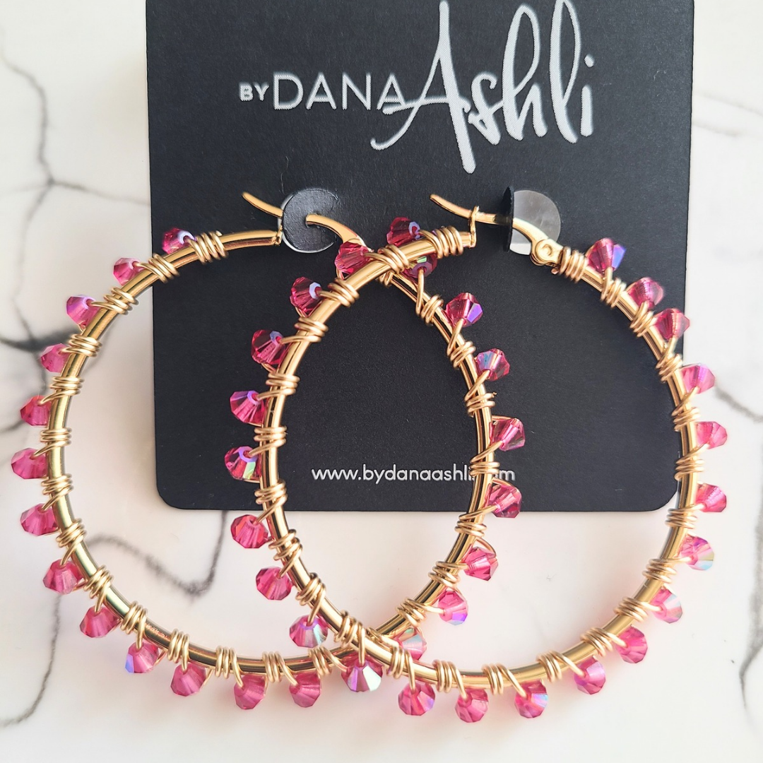 Jodi "Dark Pink AB" Hoops