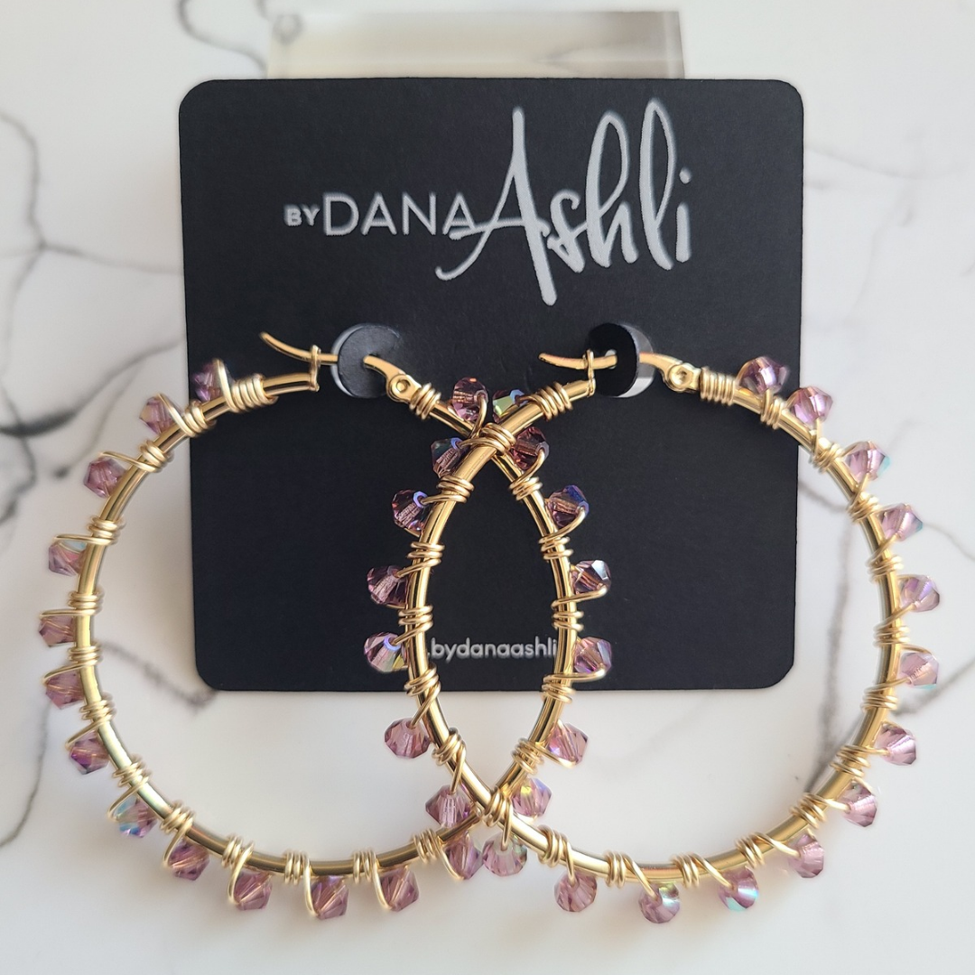 Jodi "Light Amethyst" Hoops