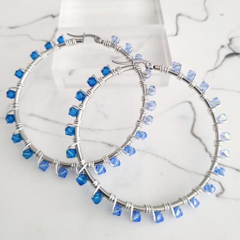 Jodi "Blue Ombre" Hoops