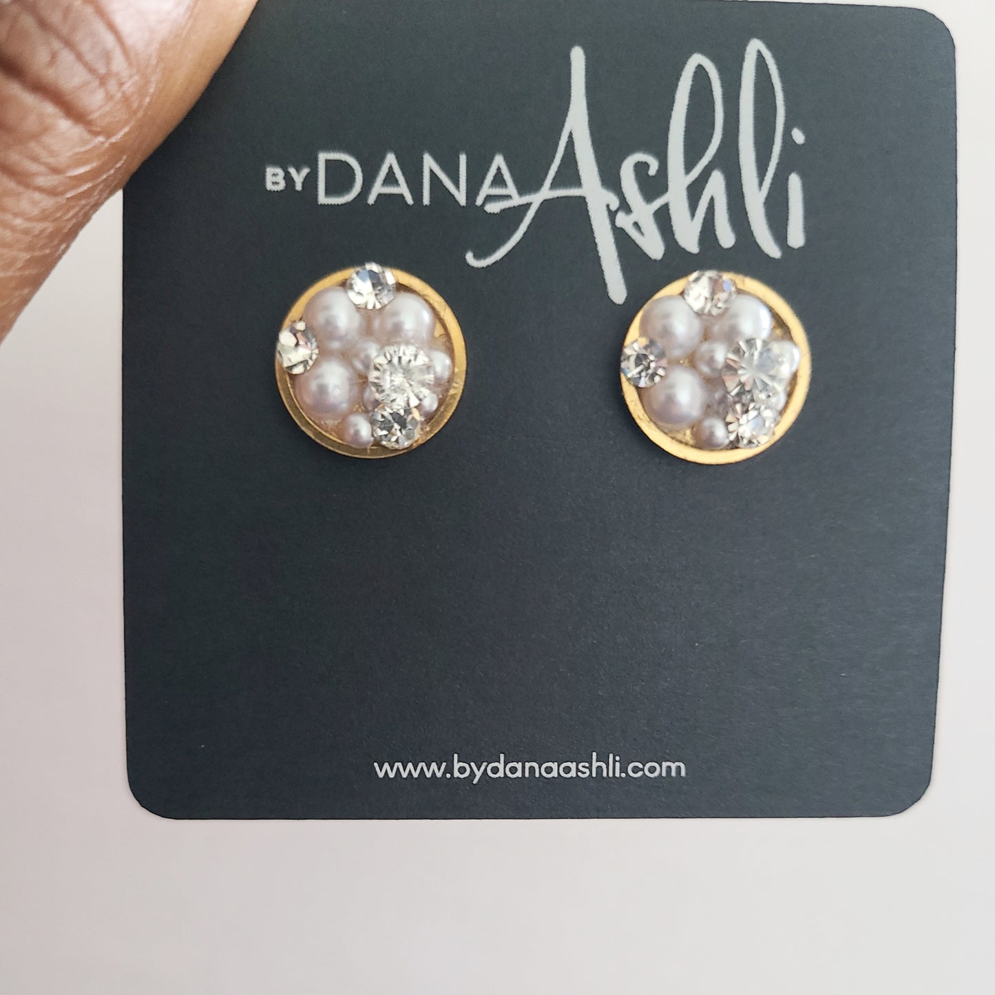 Staci Studs | Crystal Pearl