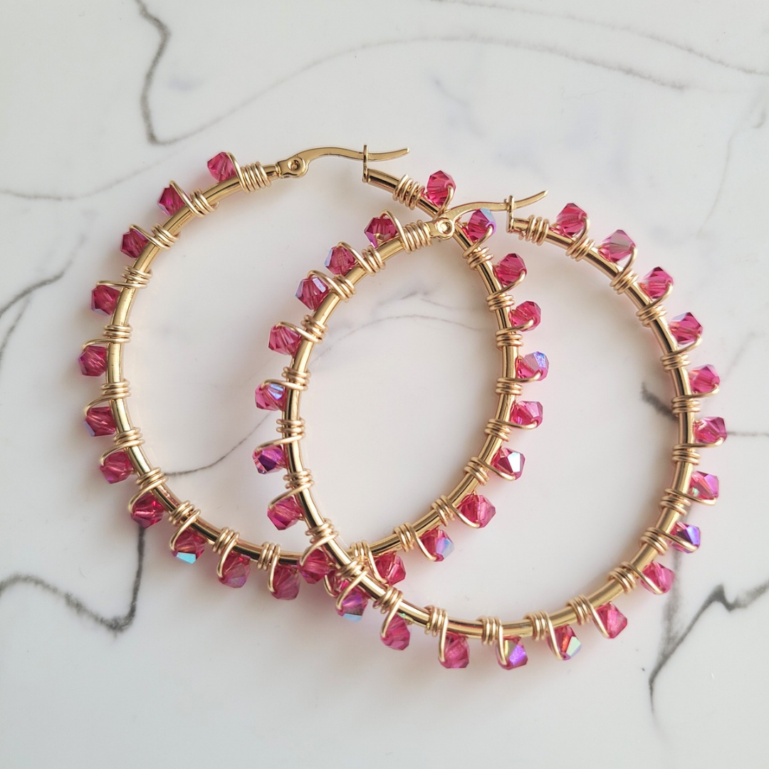 Jodi "Dark Pink AB" Hoops